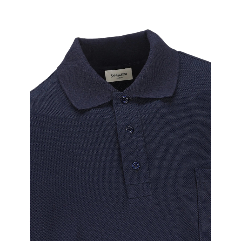 Saint Laurent Blue Polo Shirts Men SAINT LAURENT