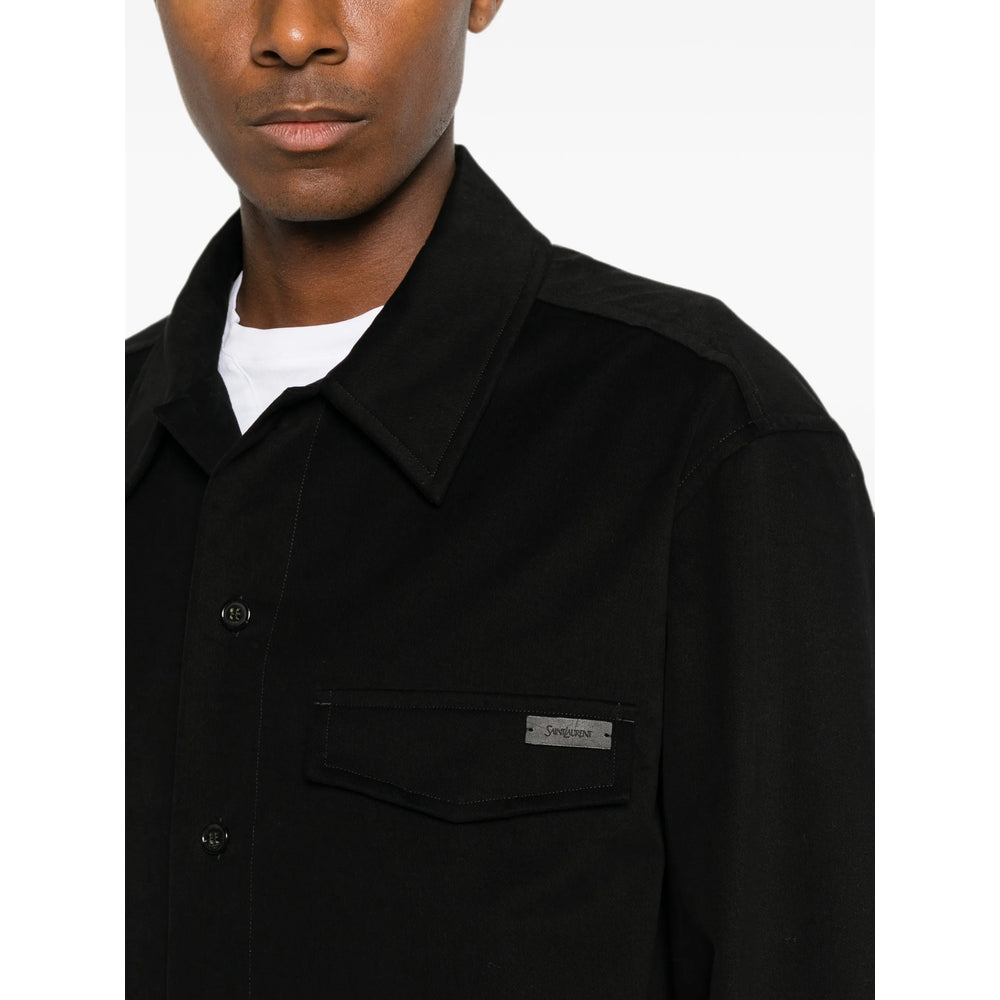 Saint Laurent Black Shirts Men SAINT LAURENT