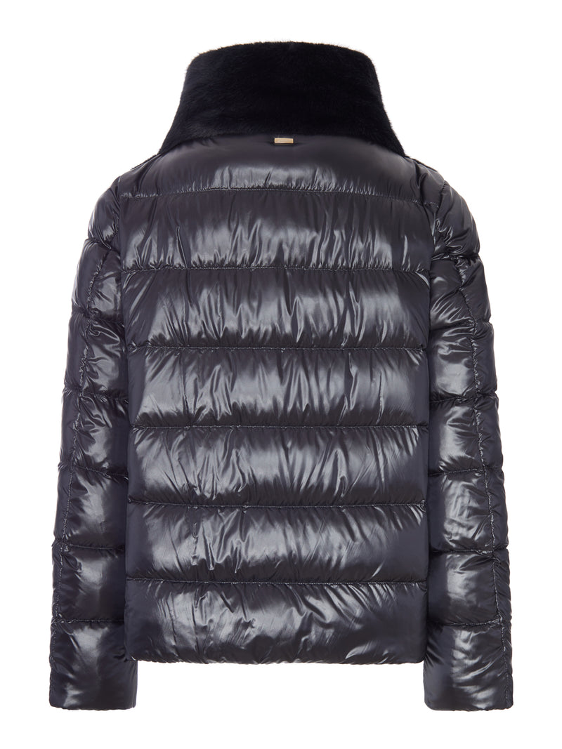 Herno Women Puffer Jacket With Faux Fur Panel HERNO