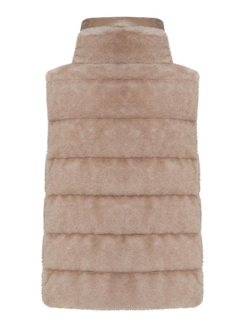 Herno Women Eco-Fur Sleeveless Jacket With Zip HERNO