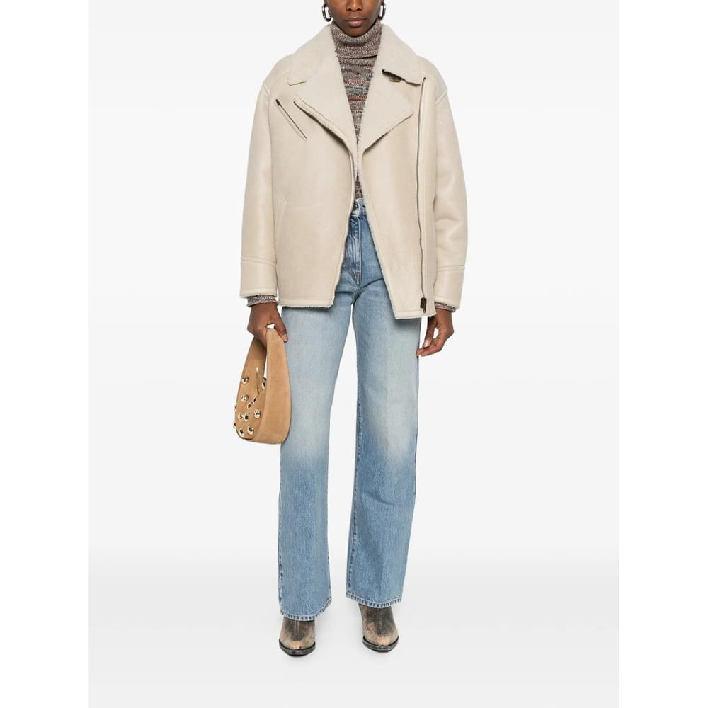 Isabel Marant Neutrals Jackets - Leather Jackets Women ISABEL MARANT