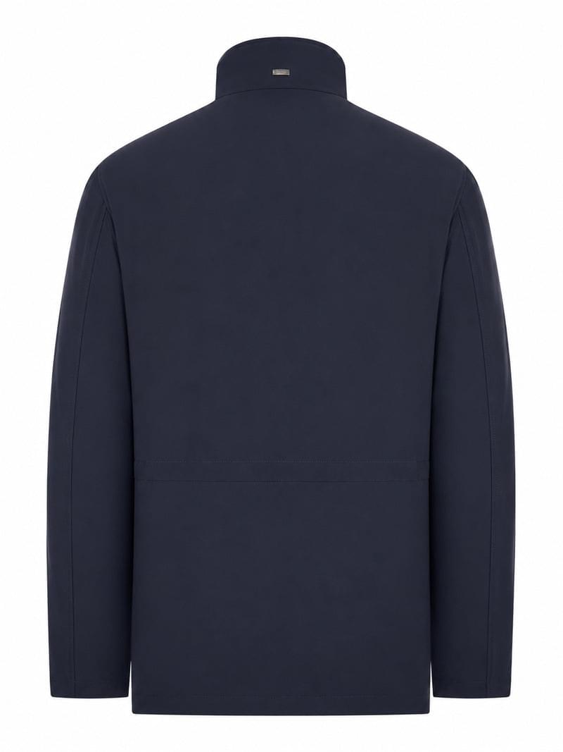 Herno Men Technical Fabric Coat With High Collar And Buttons HERNO