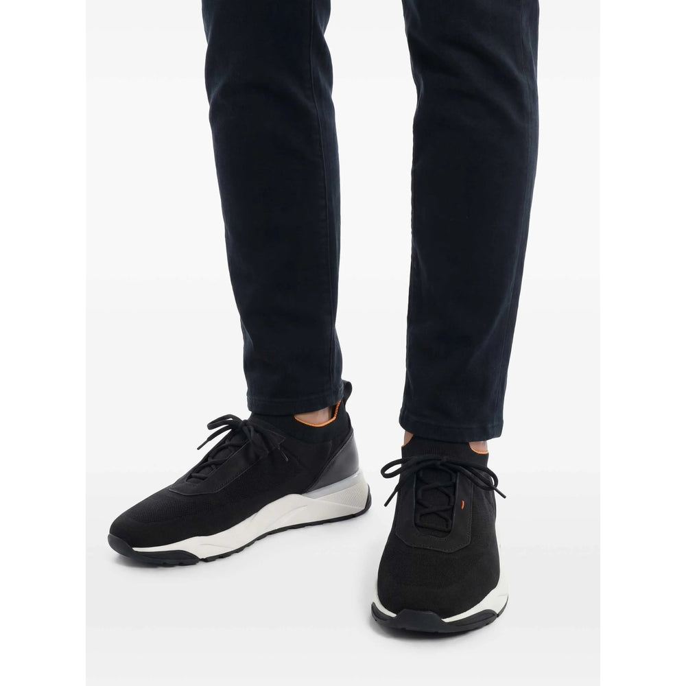 Santoni Black Trainers - Low-Tops Men SANTONI