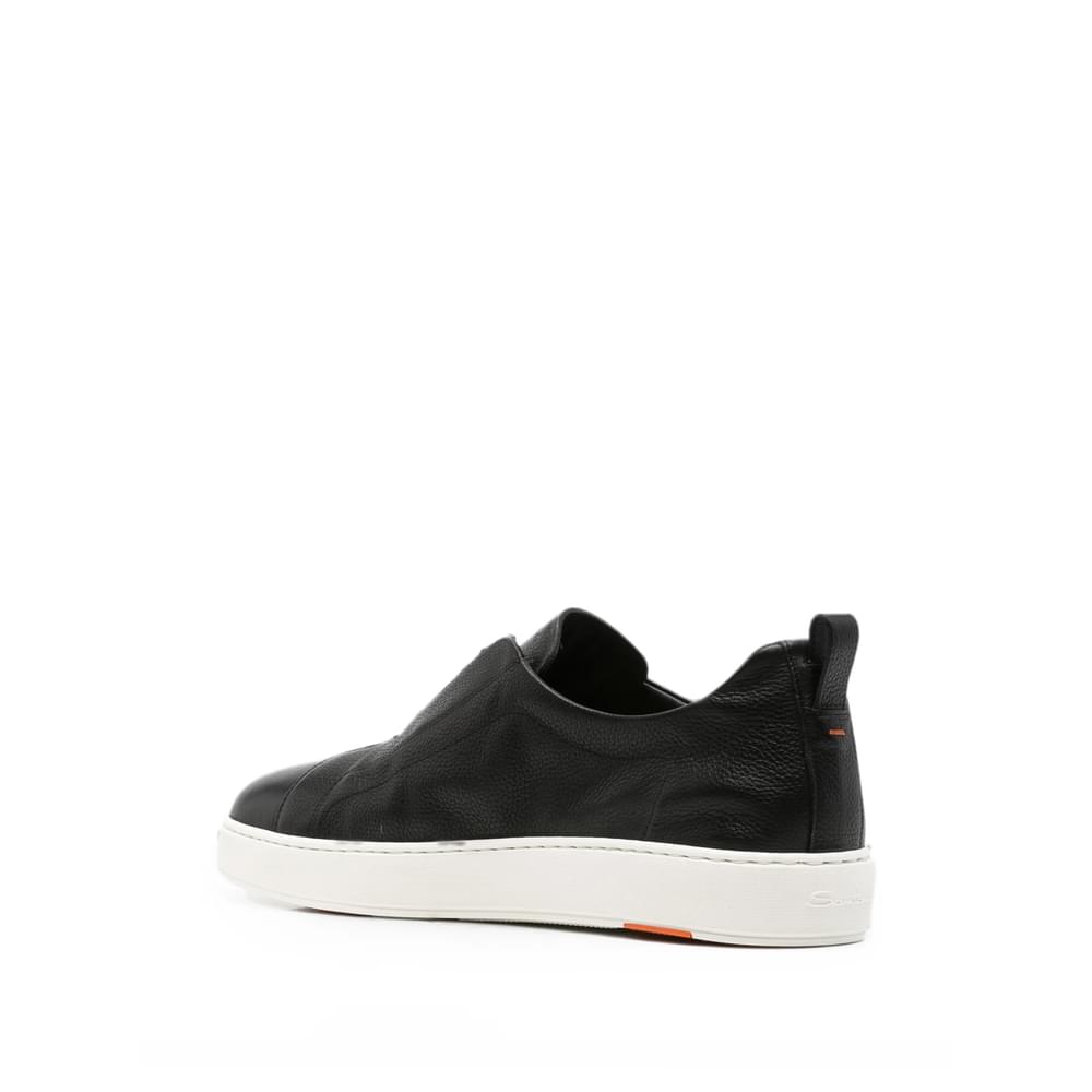 Santoni Black Trainers - Slip-Ons Men SANTONI