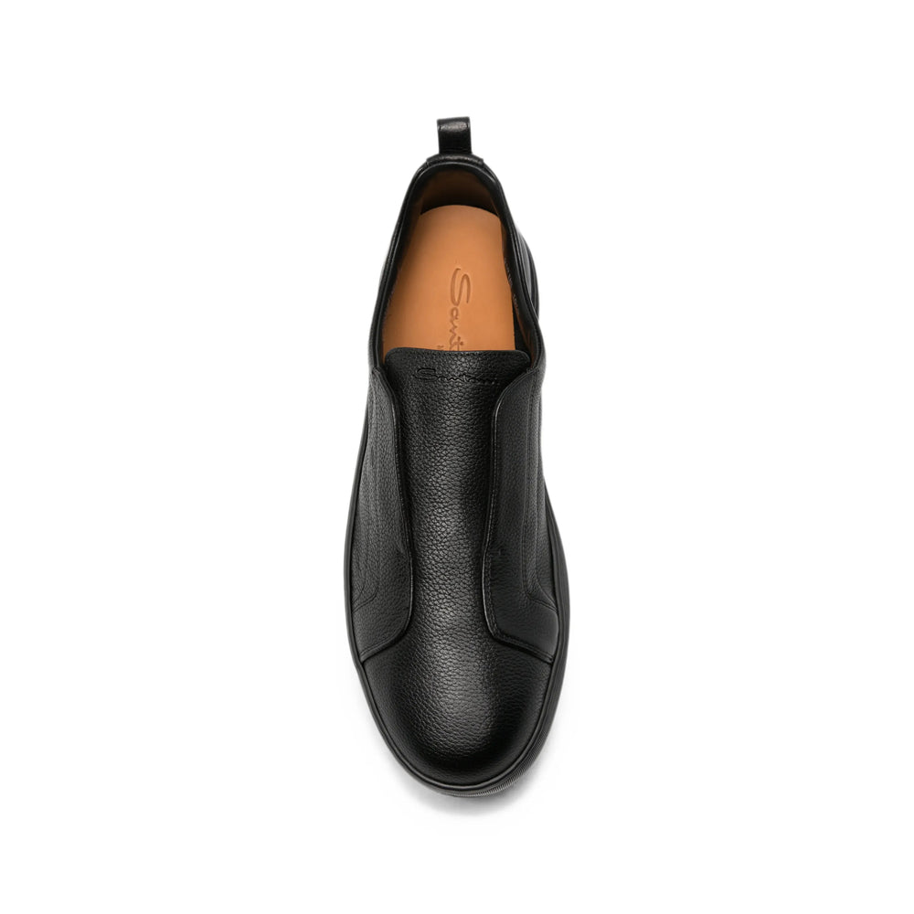 Santoni Black Trainers - Slip-Ons Men SANTONI