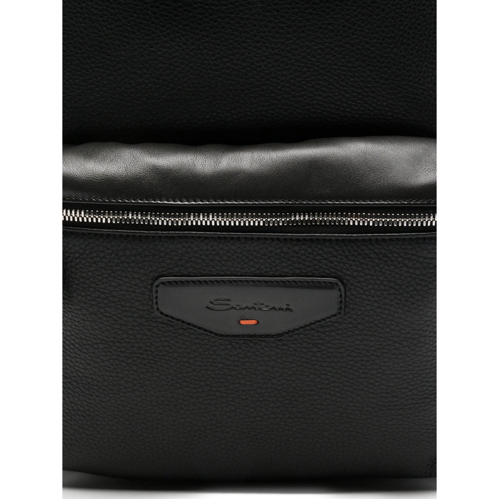 Santoni Black Backpacks Men SANTONI