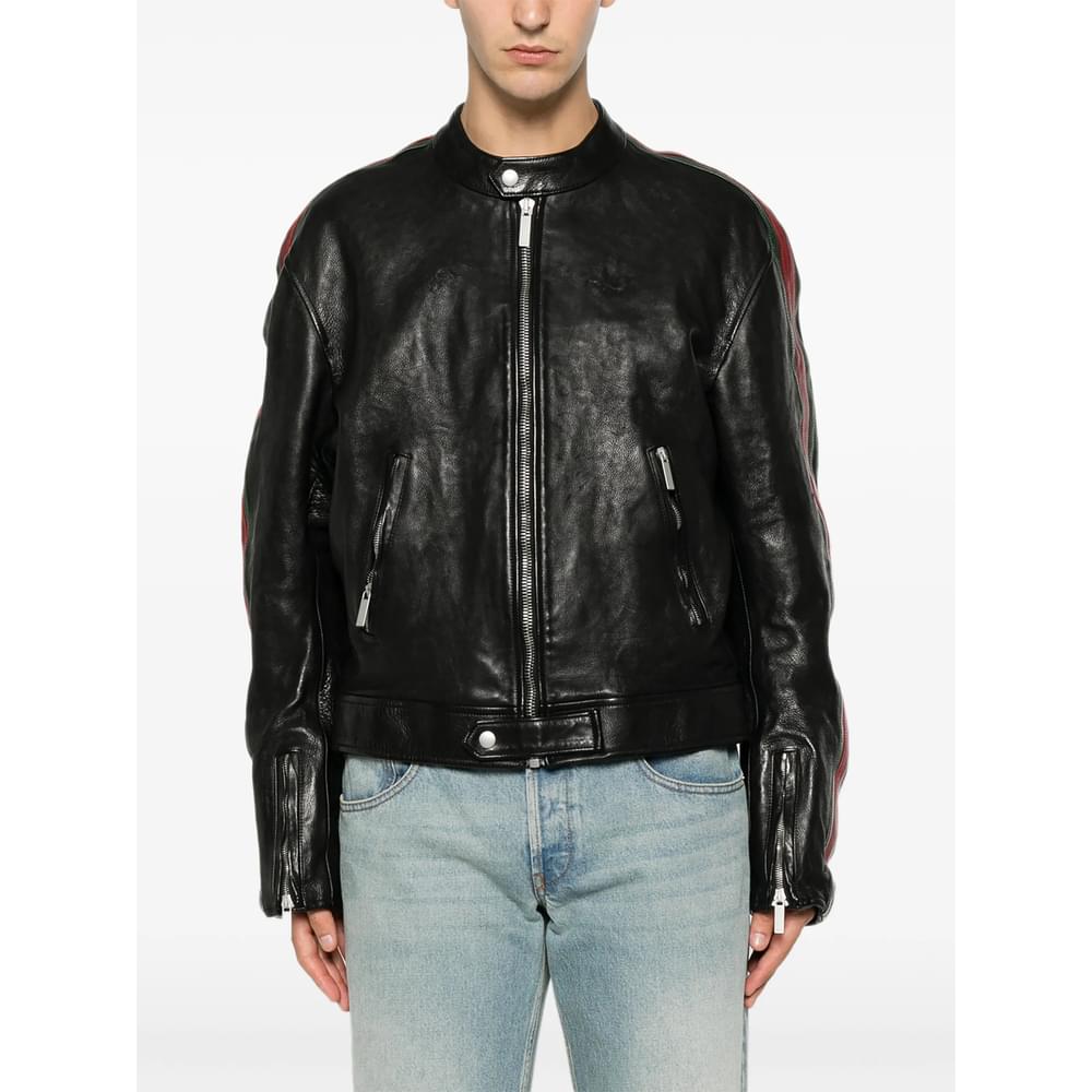 Gucci Black Jackets - Leather Jackets Men GUCCI
