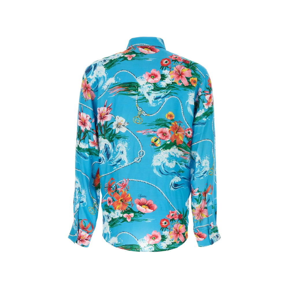 Gucci Blue Shirts Men GUCCI