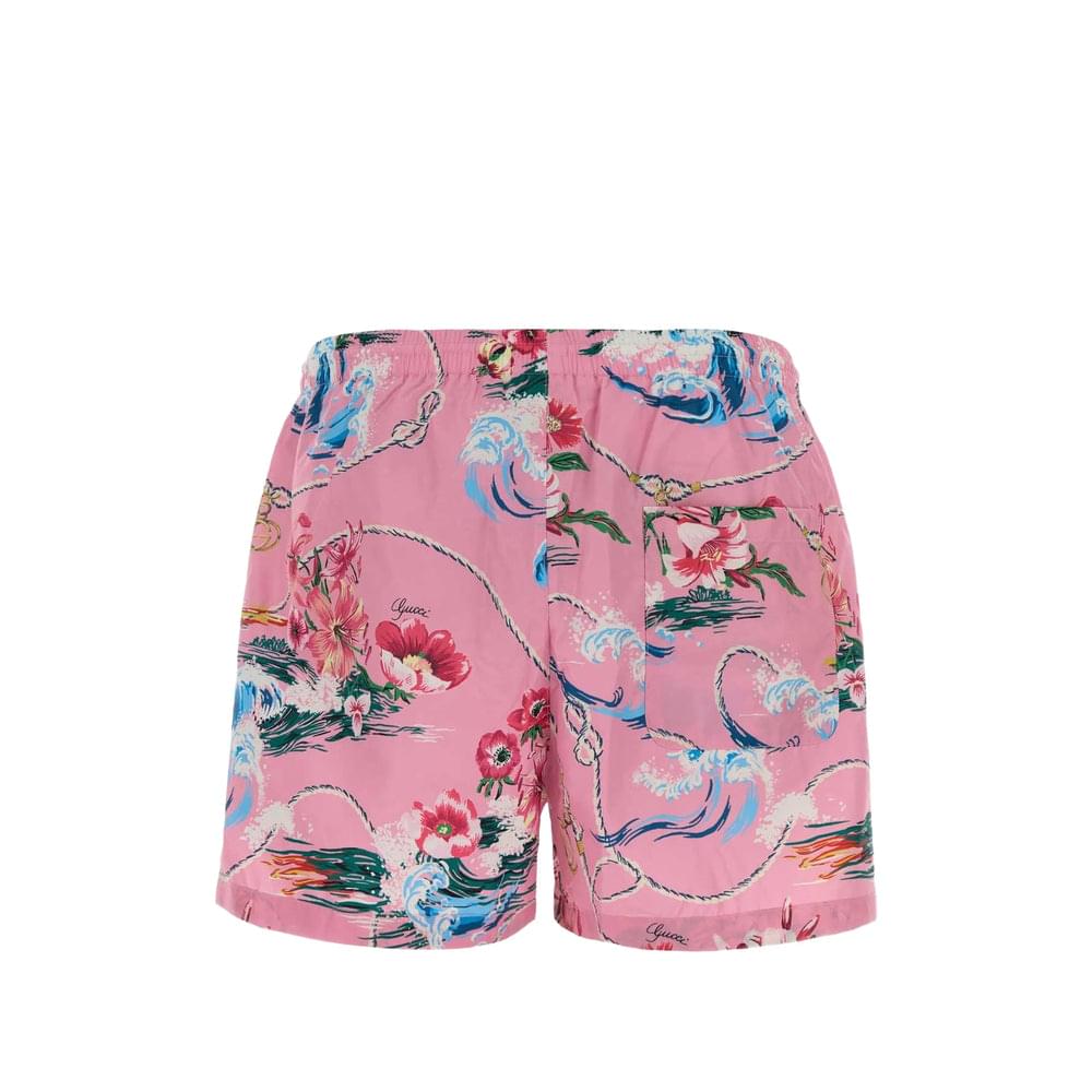 Gucci Pink Beachwear - Swim Shorts Men GUCCI