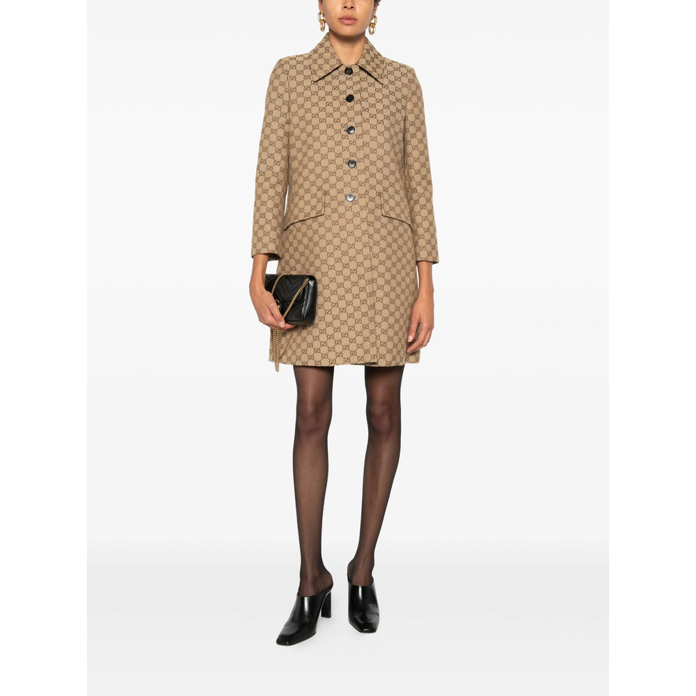Gucci Neutrals Coats - Single Breasted Coats Women GUCCI