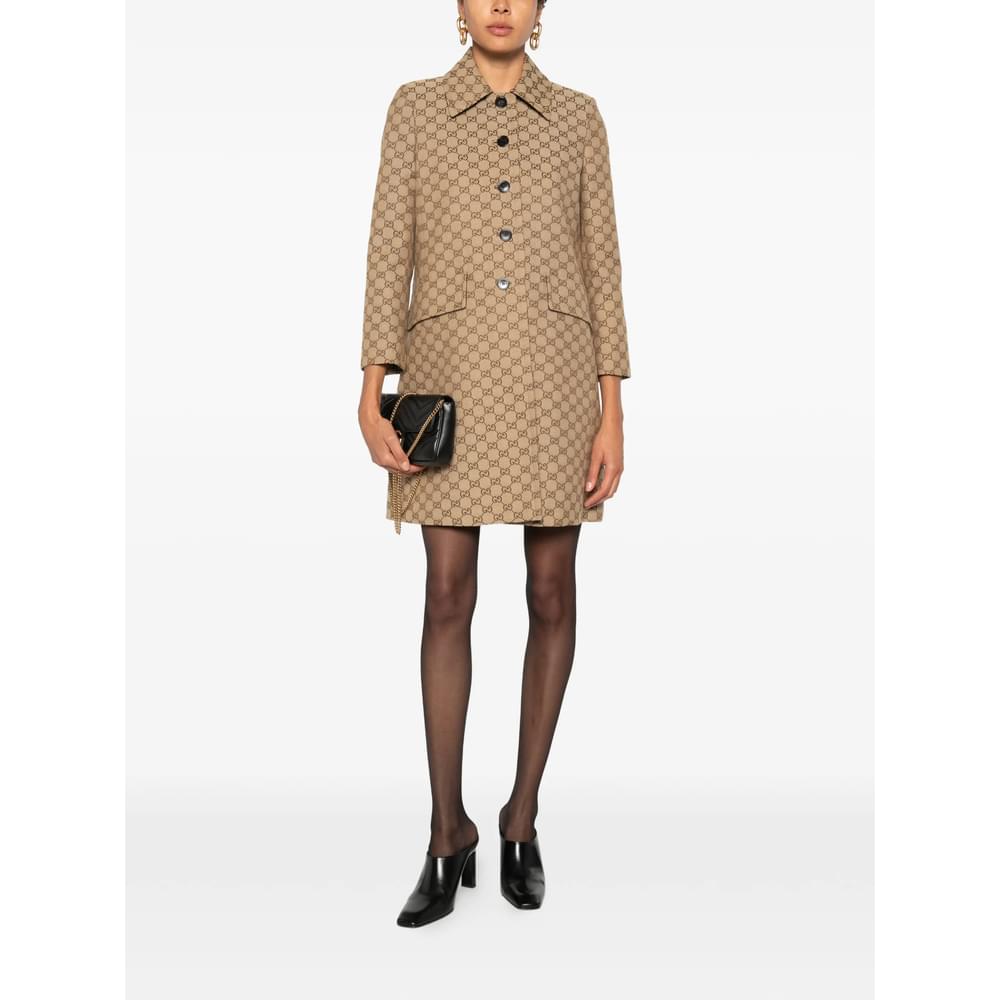 Gucci Neutrals Coats - Single Breasted Coats Women GUCCI