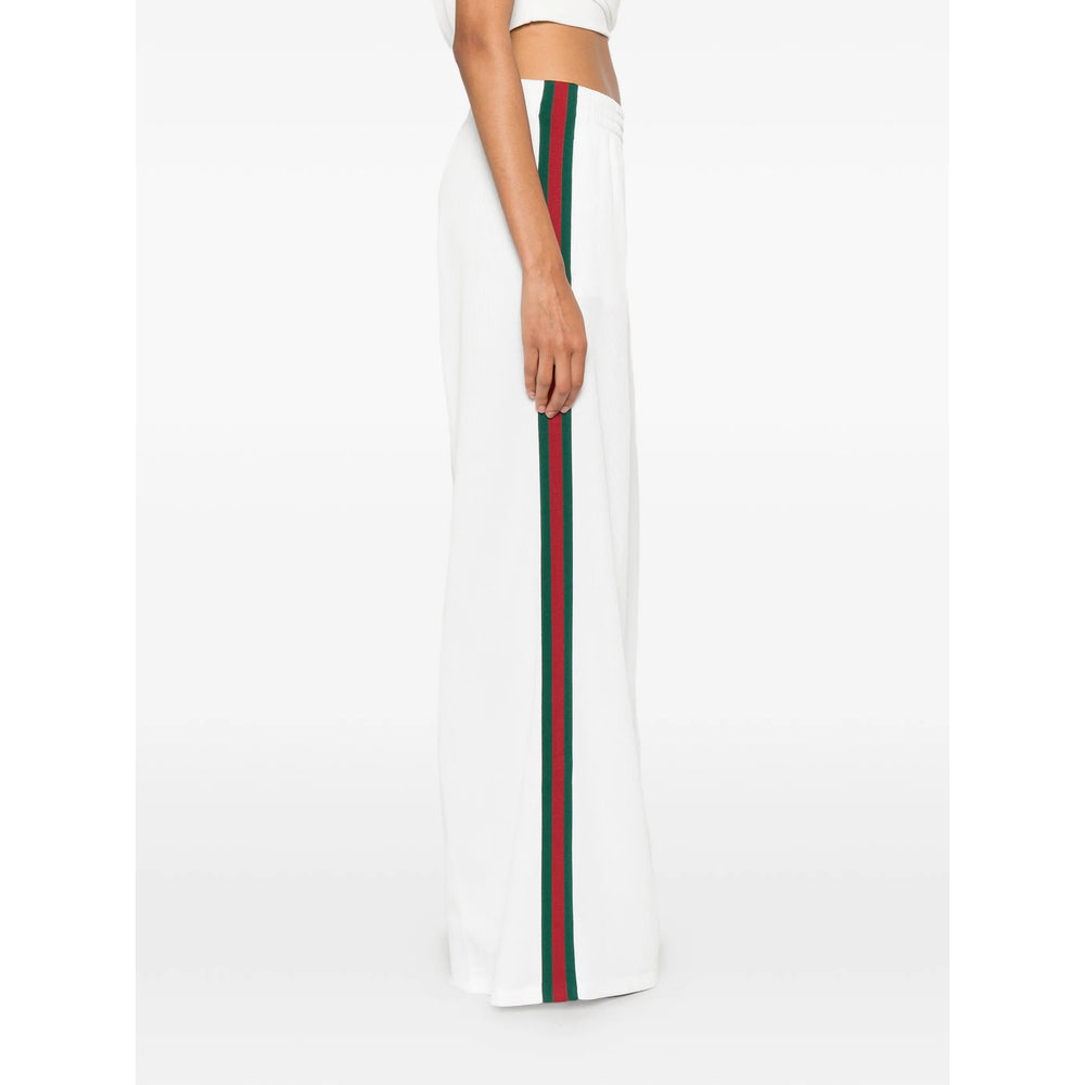Gucci White Trousers - Track Pants Women GUCCI