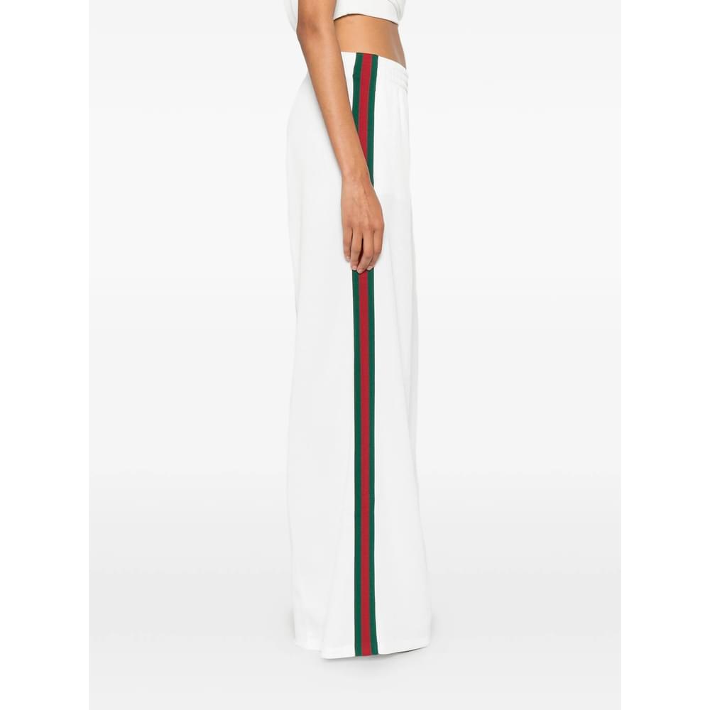 Gucci White Trousers - Track Pants Women GUCCI