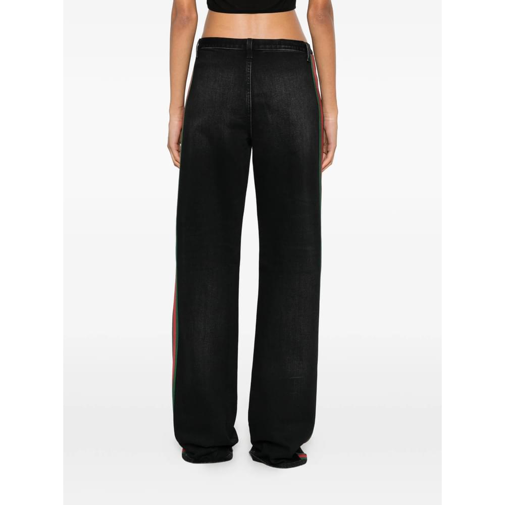 Gucci Black Denim - Wide-Leg Jeans Women GUCCI
