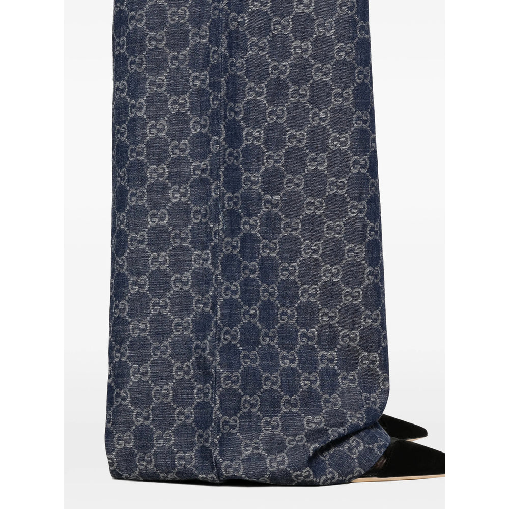 Gucci Blue Trousers - Palazzo Pants Women GUCCI