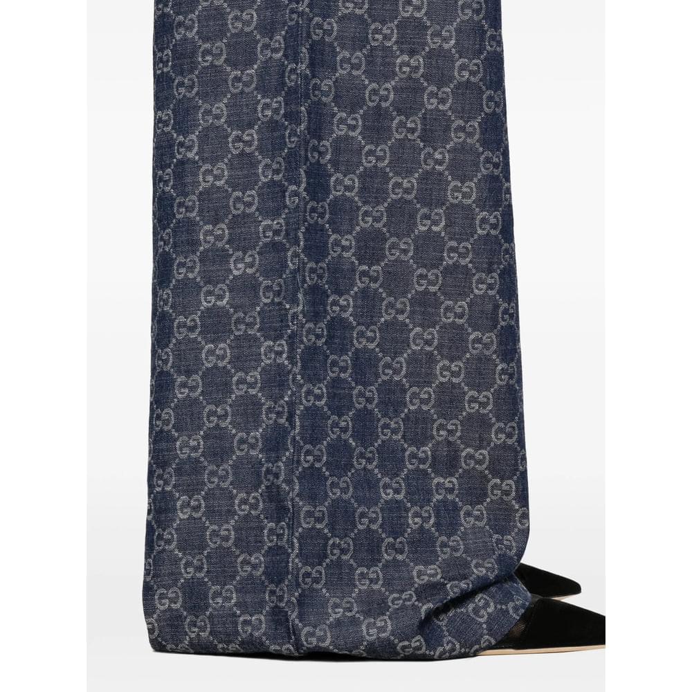 Gucci Blue Trousers - Palazzo Pants Women GUCCI