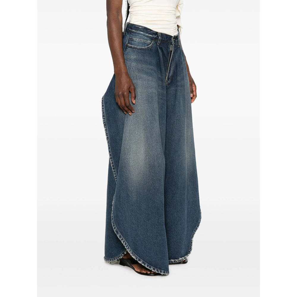 Balenciaga Blue Denim - Wide-Leg Jeans Women BALENCIAGA