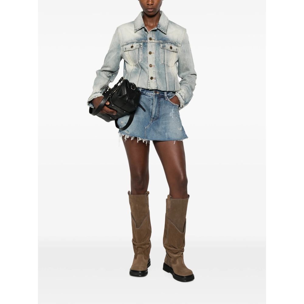 Balenciaga Blue Shorts - Mini Shorts Women BALENCIAGA