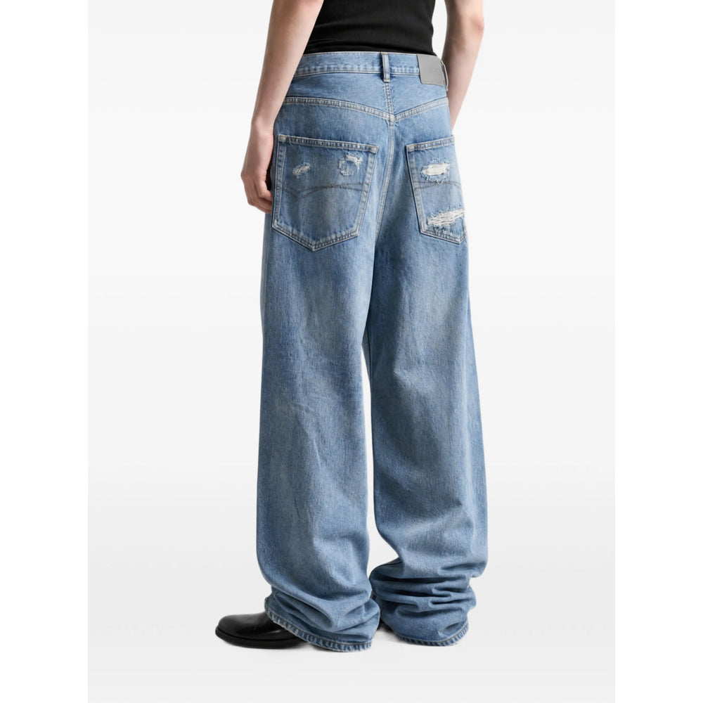 Balenciaga Blue Trousers - Wide-Leg Trousers Men BALENCIAGA