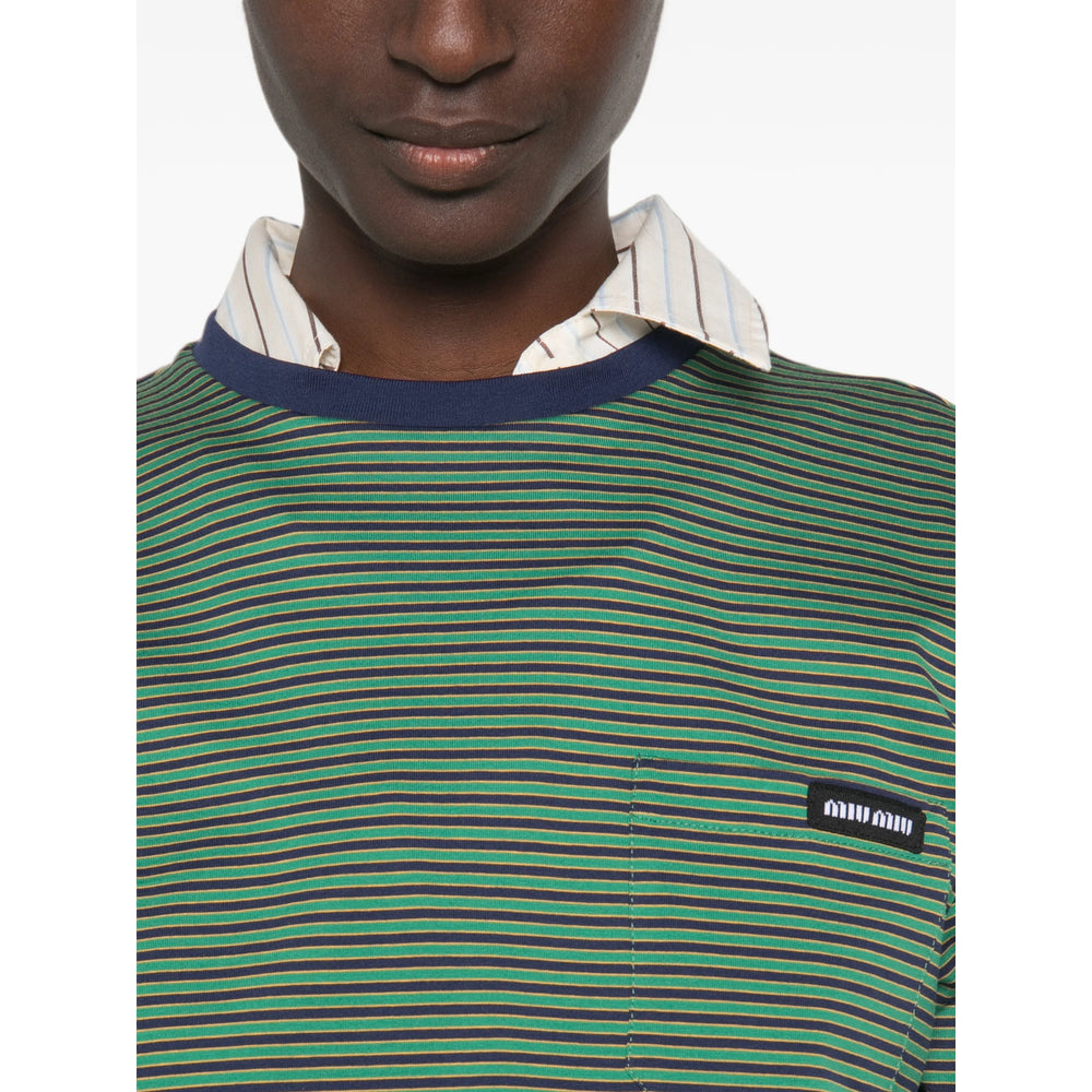 Miu Miu Green Tops - T-Shirts & Jerseys Women MIU MIU