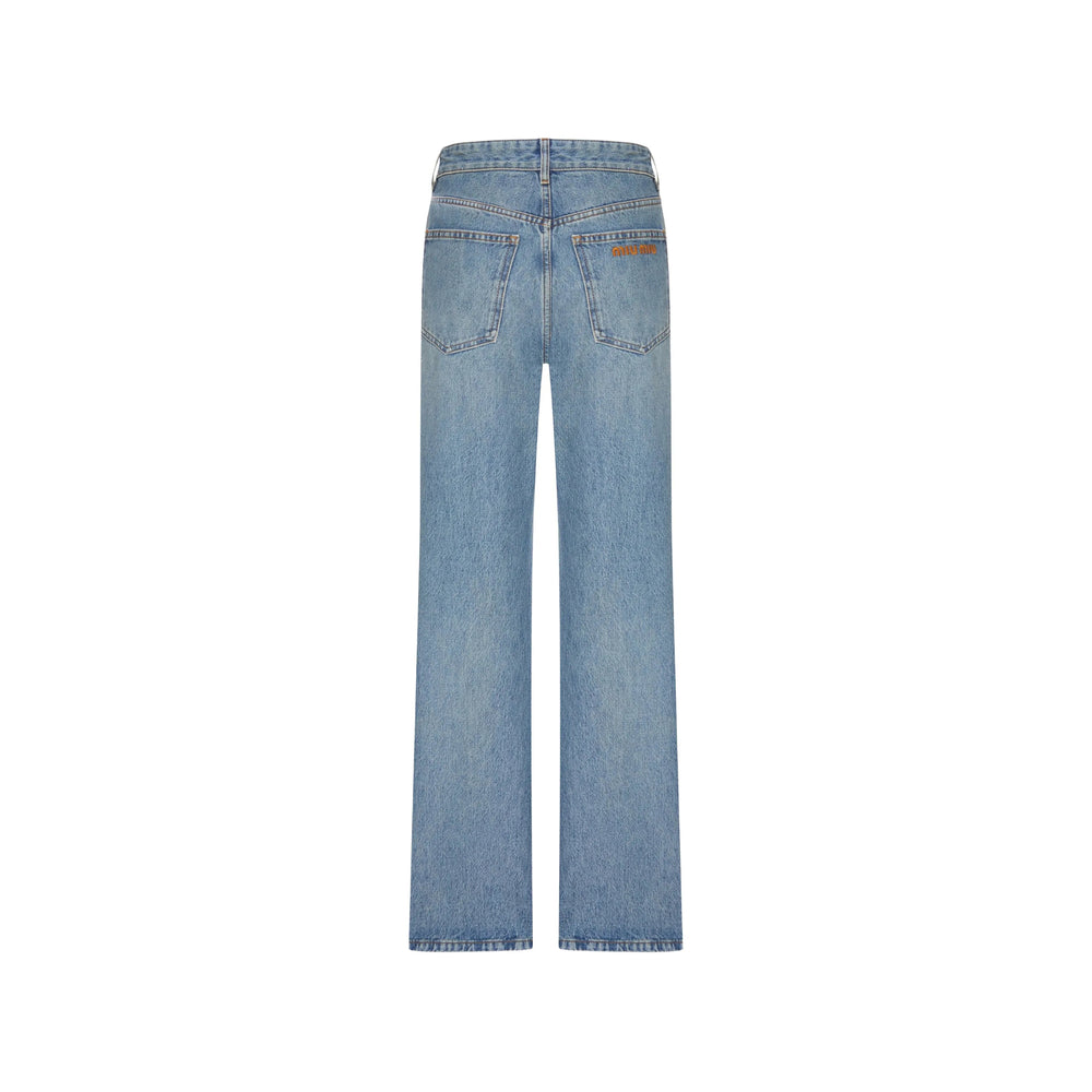 Miu Miu Blue Denim - Straight-Leg Jeans Women