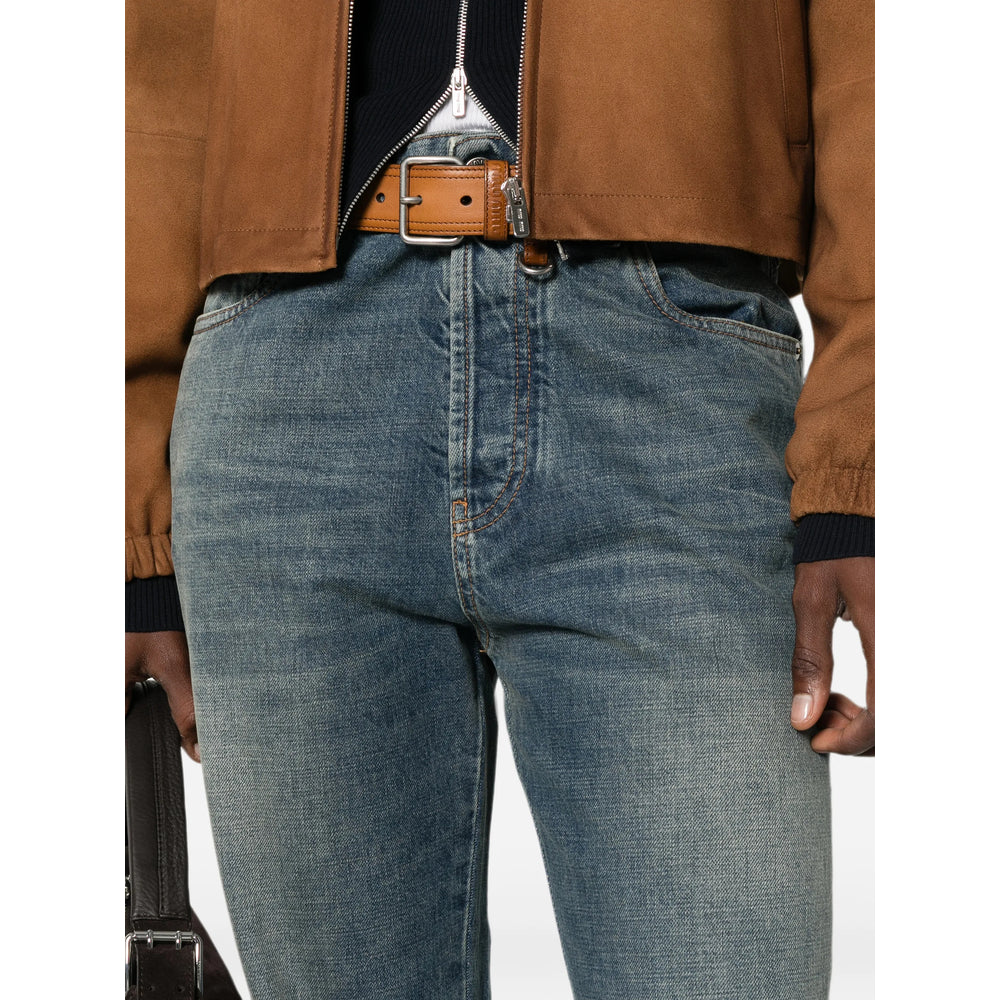 Miu Miu Blue Denim - Straight-Leg Jeans Women MIU MIU