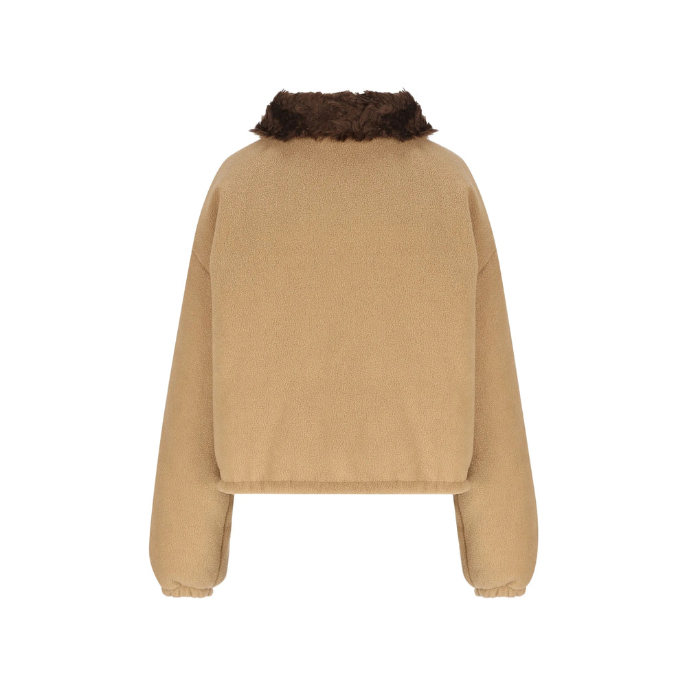 Miu Miu Neutrals Coats - Faux Fur Coats Women MIU MIU