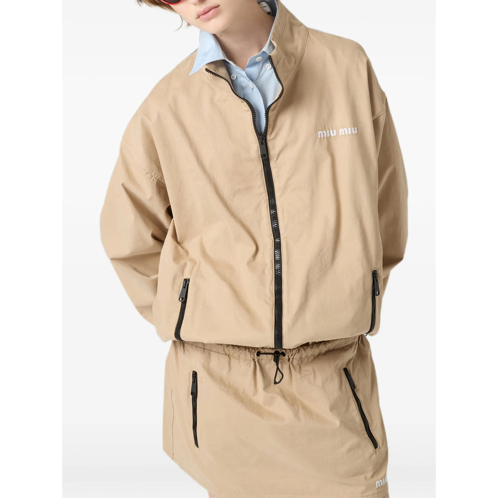 Miu Miu Neutrals Jackets - Bomber Jackets Women