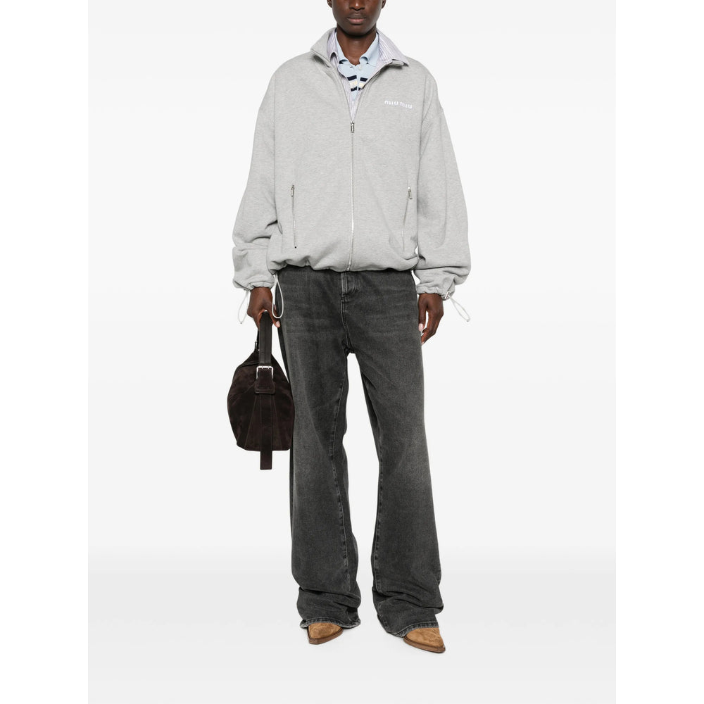 Miu Miu Grey Tops - Sweatshirts Women MIU MIU