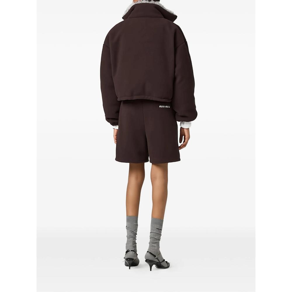 Miu Miu Brown Jackets - Cropped Jackets Women MIU MIU