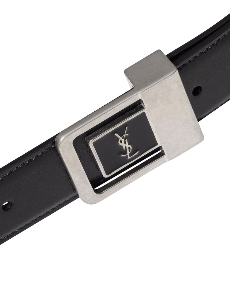 Saint Laurent Men La 66 Smooth Leather Belt SAINT LAURENT