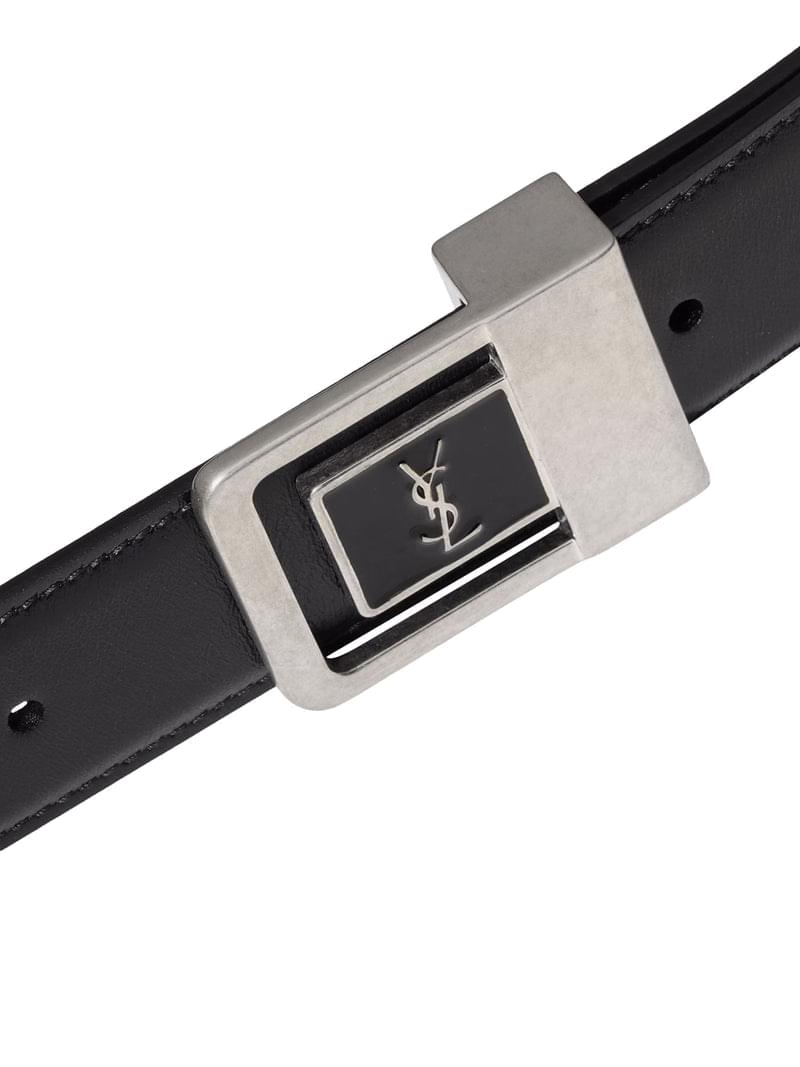 Saint Laurent Men La 66 Smooth Leather Belt SAINT LAURENT
