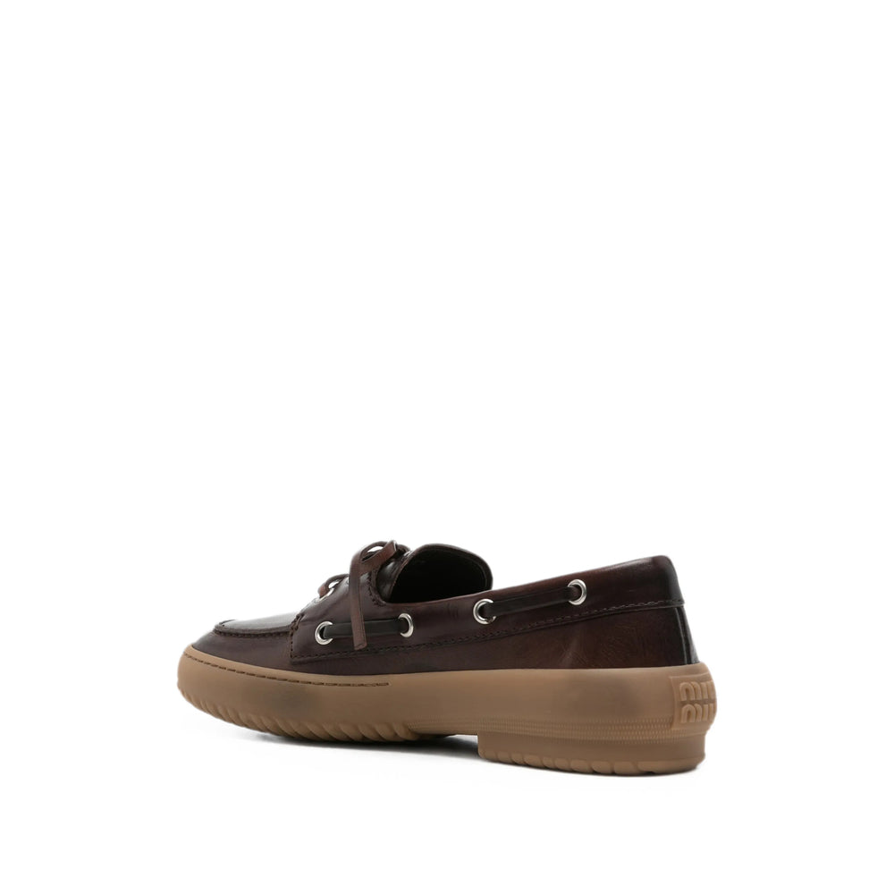 Miu Miu Brown Loafers Women MIU MIU