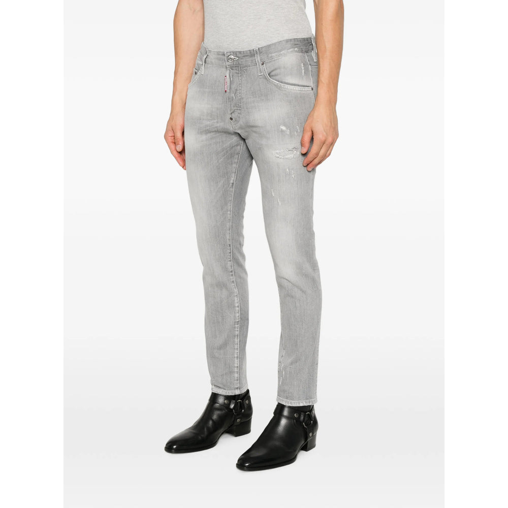 Dsquared2 Grey Denim - Slim-Fit Jeans Men DSQUARED2