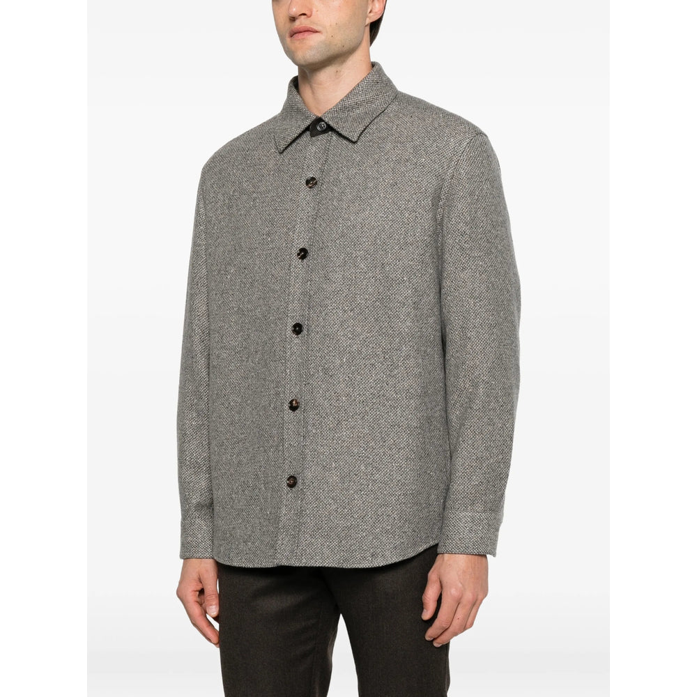 Zegna Grey Jackets - Shirt Jackets Men ZEGNA