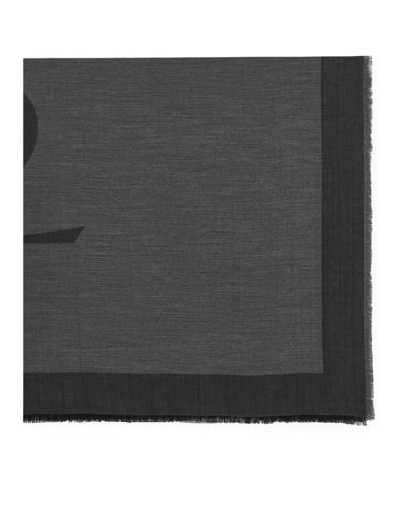 Saint Laurent Men Saint Laurent Men Cassandre Square Scarf In Silk And Cashmere SAINT LAURENT