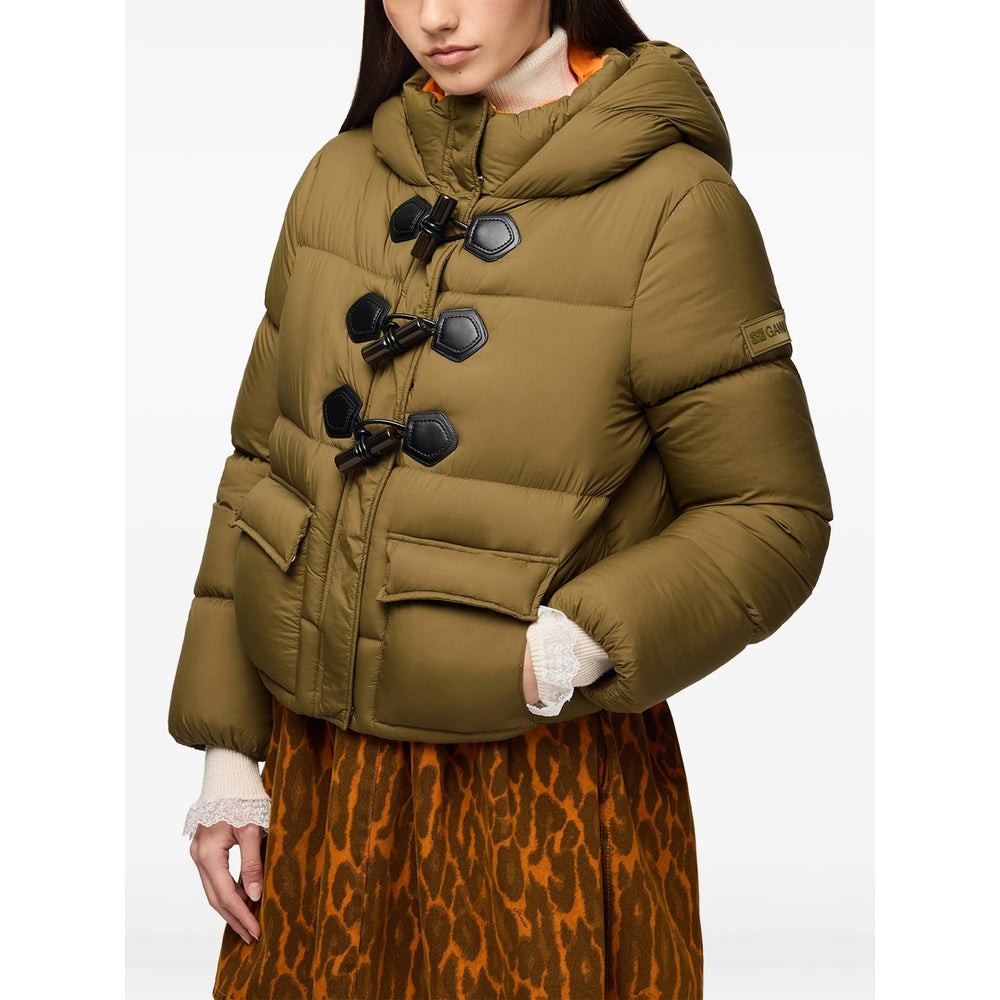 Ganni Green Jackets - Puffer Jackets Women GANNI