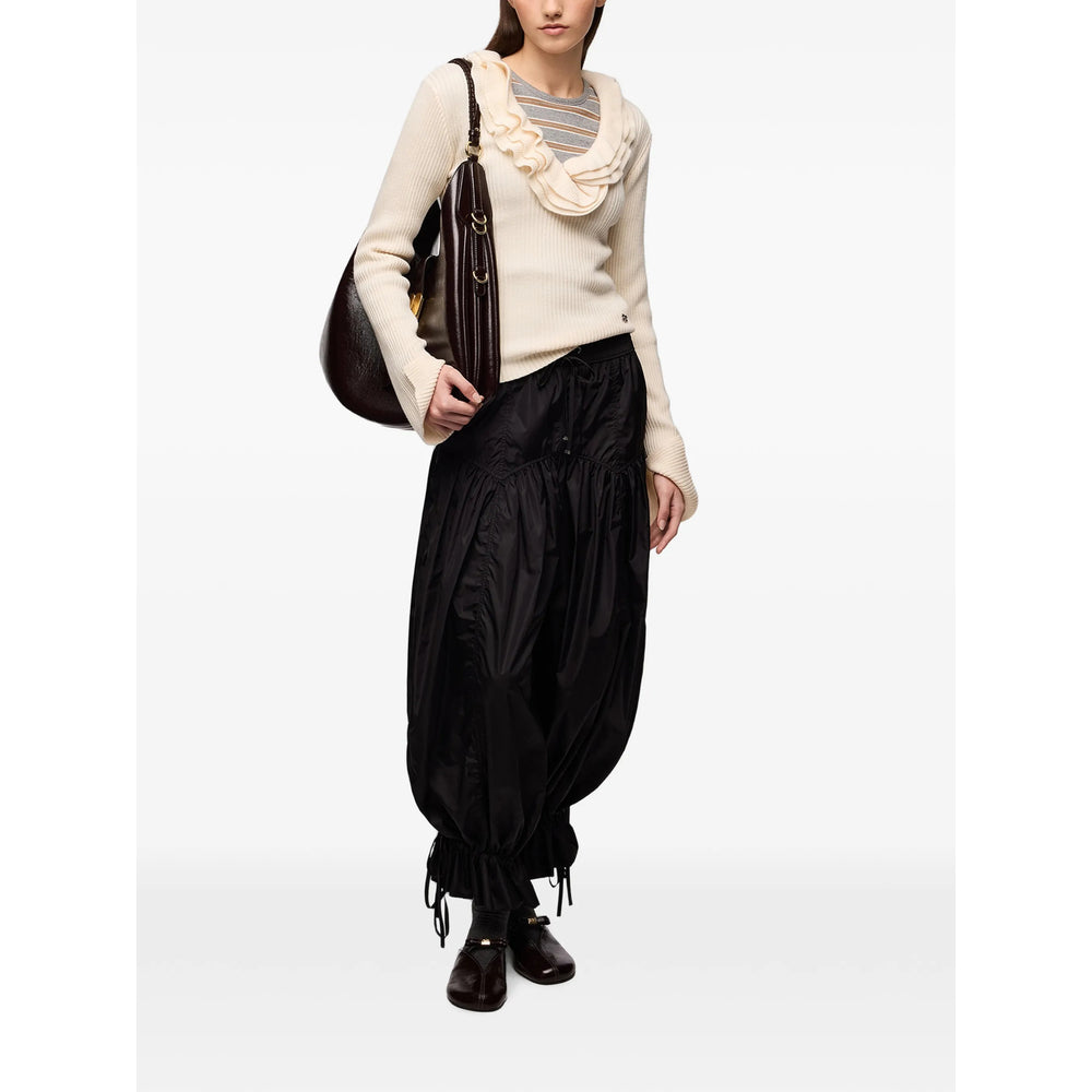 Ganni Black Trousers - Cropped Trousers Women GANNI