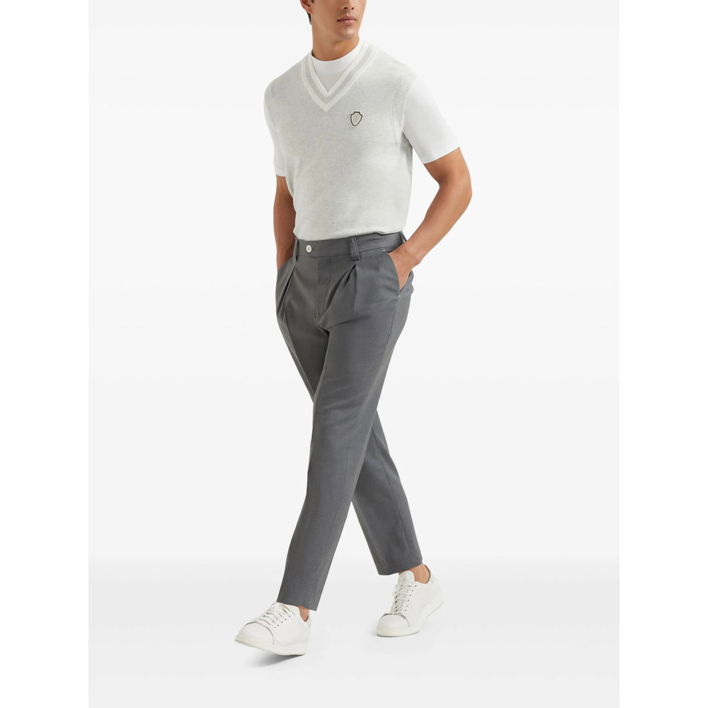 Brunello Cucinelli Grey T-Shirts & Vests - Vests & Tanks Men BRUNELLO CUCINELLI