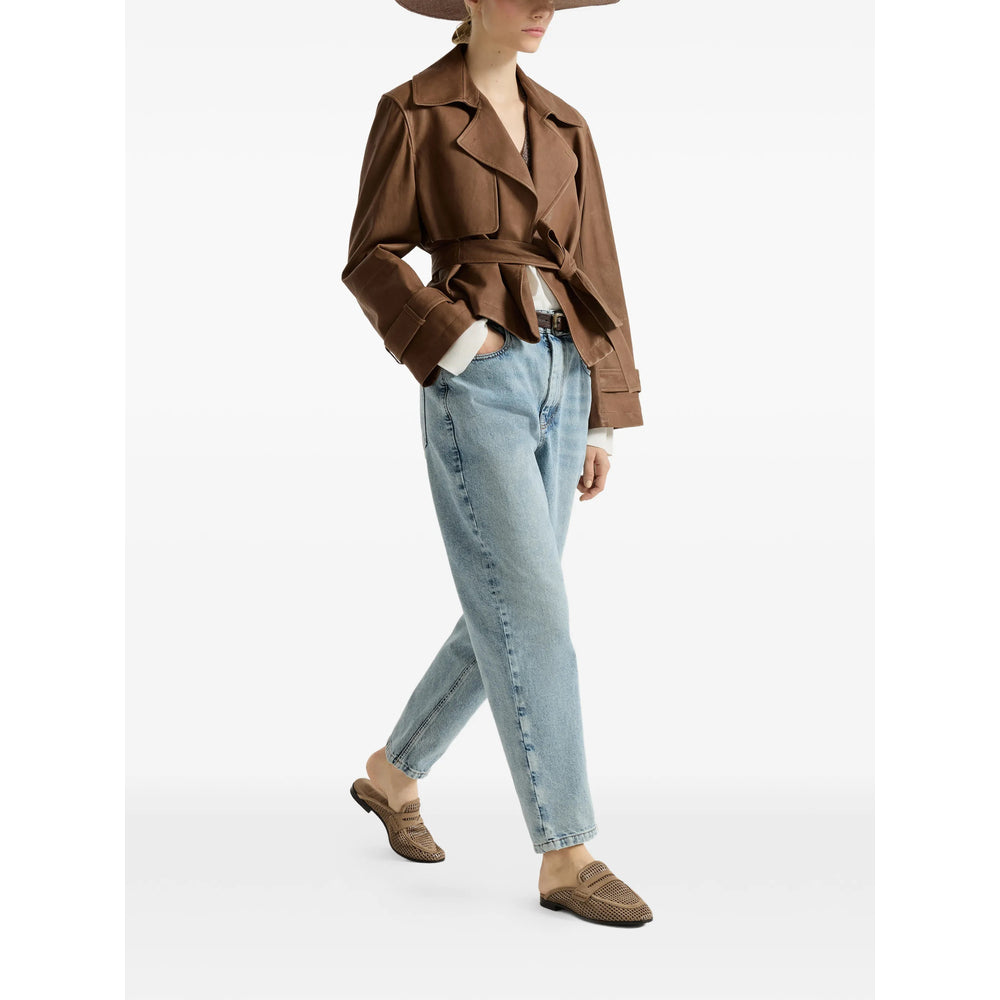 Brunello Cucinelli Blue Denim - Tapered Jeans Women BRUNELLO CUCINELLI