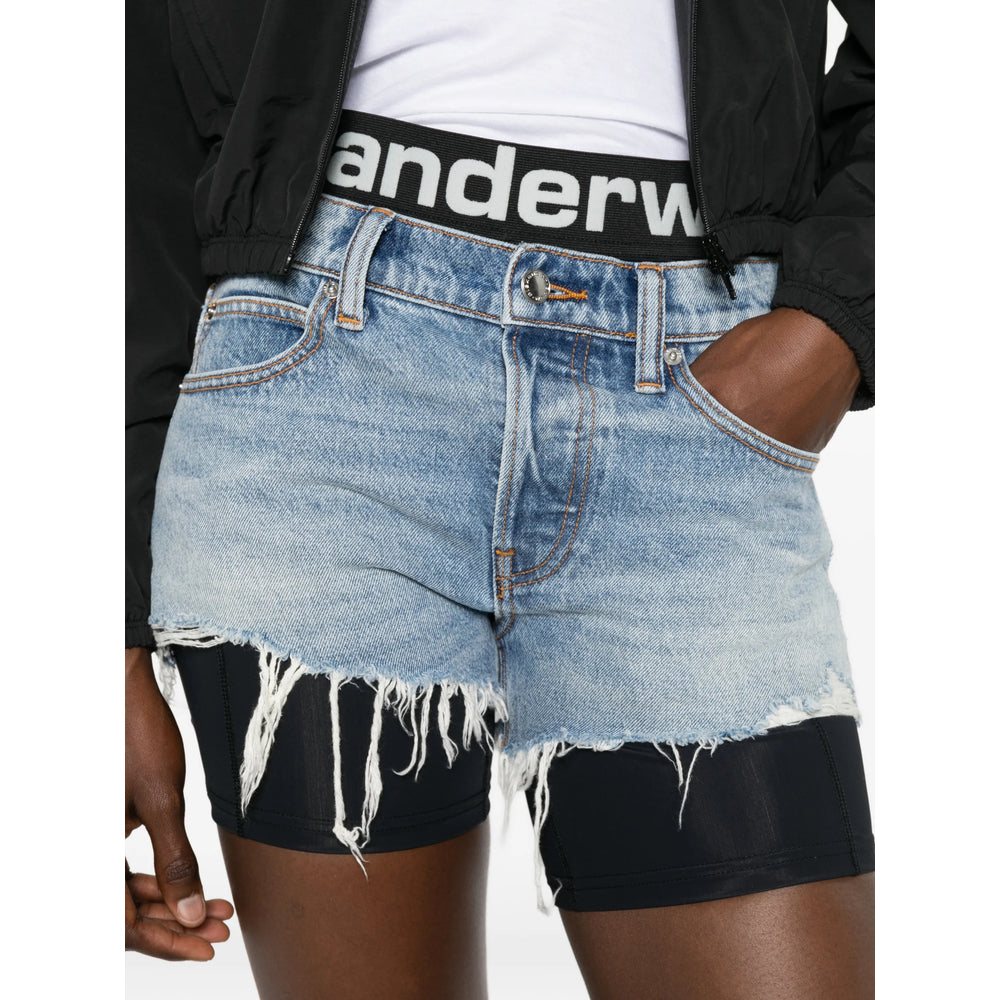 Alexander Wang Blue Shorts - Mini Shorts Women ALEXANDER WANG