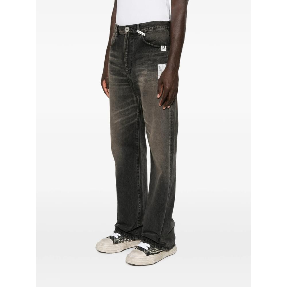 Maison Mihara Yasuhiro Black Denim - Regular & Straight-Leg Jeans Men MAISON MIHARA YASUHIRO