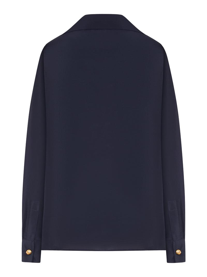 Max Mara Studio Women Crepe De Chine Polo Shirt MAX MARA STUDIO