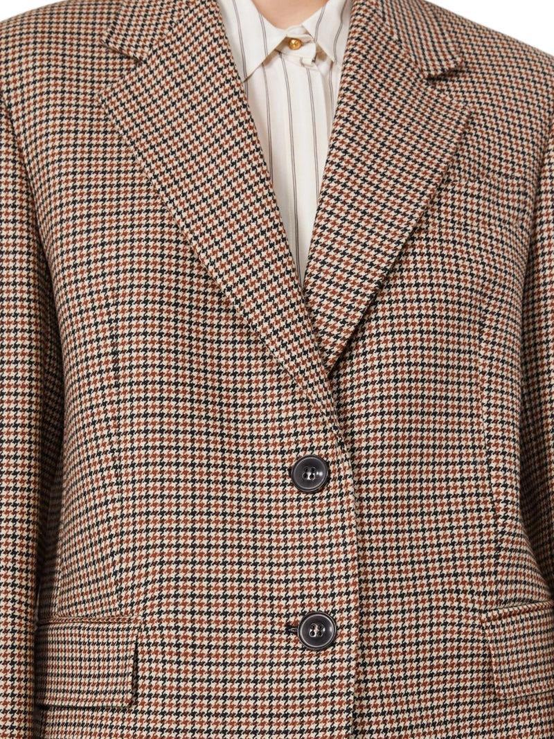 Max Mara Studio Women Single-Breasted Yarn-Dyed Wool Blazer MAX MARA STUDIO