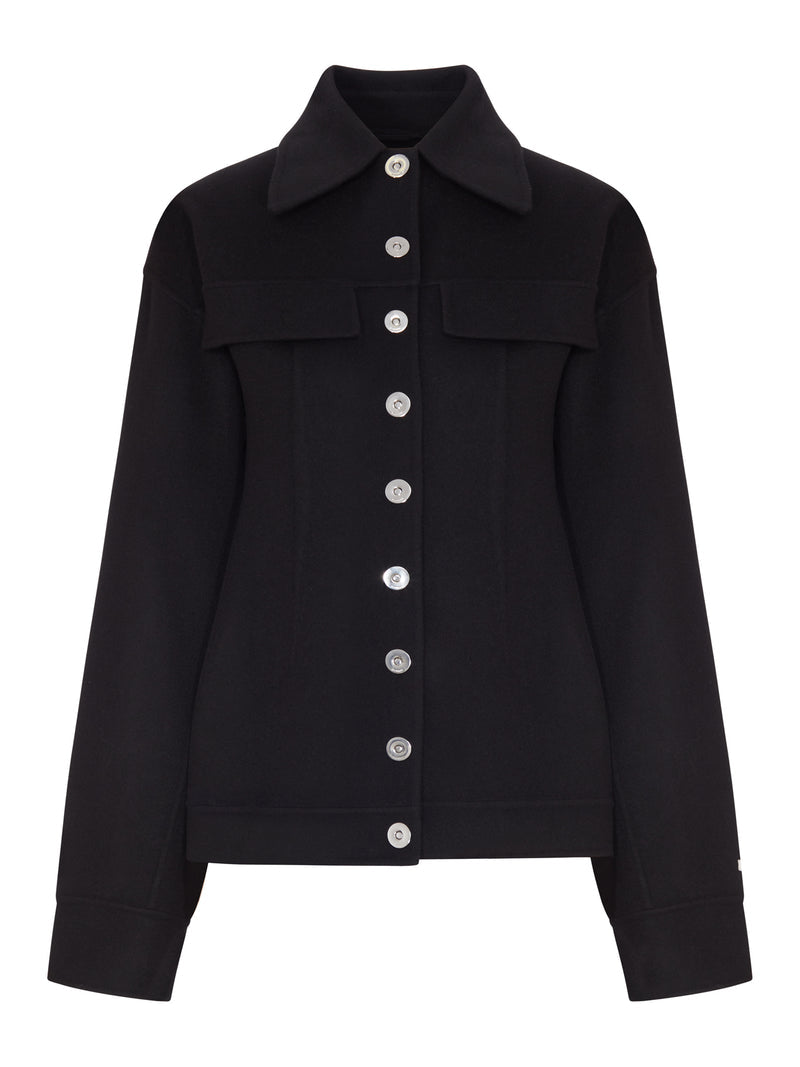 Sportmax Women Shaped Overshirt In Pure Wool SPORTMAX