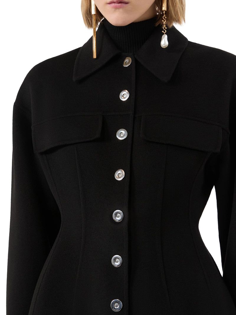 Sportmax Women Shaped Overshirt In Pure Wool SPORTMAX