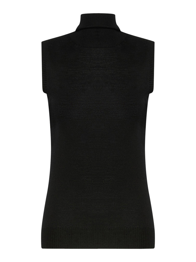 Sportmax Women Sleeveless Top In Pure Wool SPORTMAX