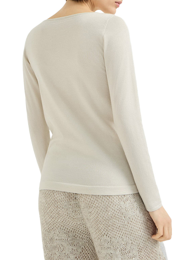 Brunello Cucinelli Women Lightweight Cashmere And Silk Sparkling Sweater BRUNELLO CUCINELLI