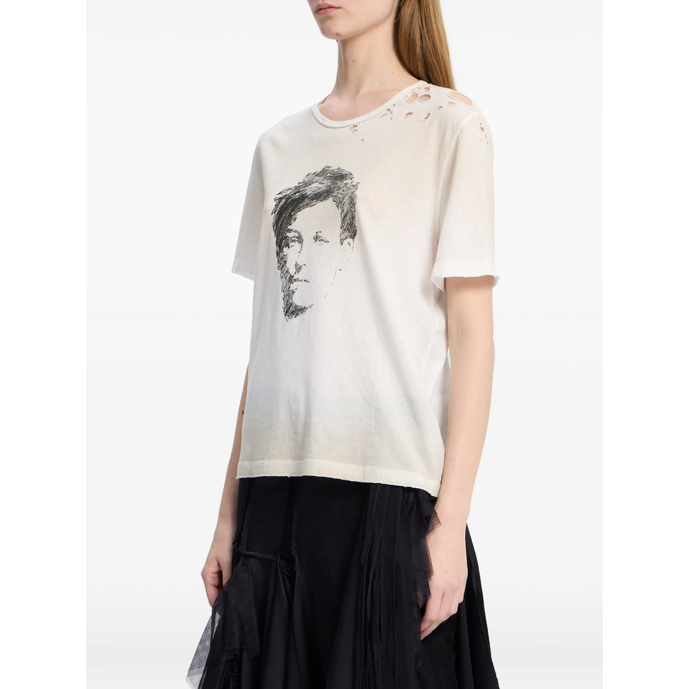 Ann Demeulemeester Neutrals Tops - T-Shirts & Jerseys Women ANN DEMEULEMEESTER