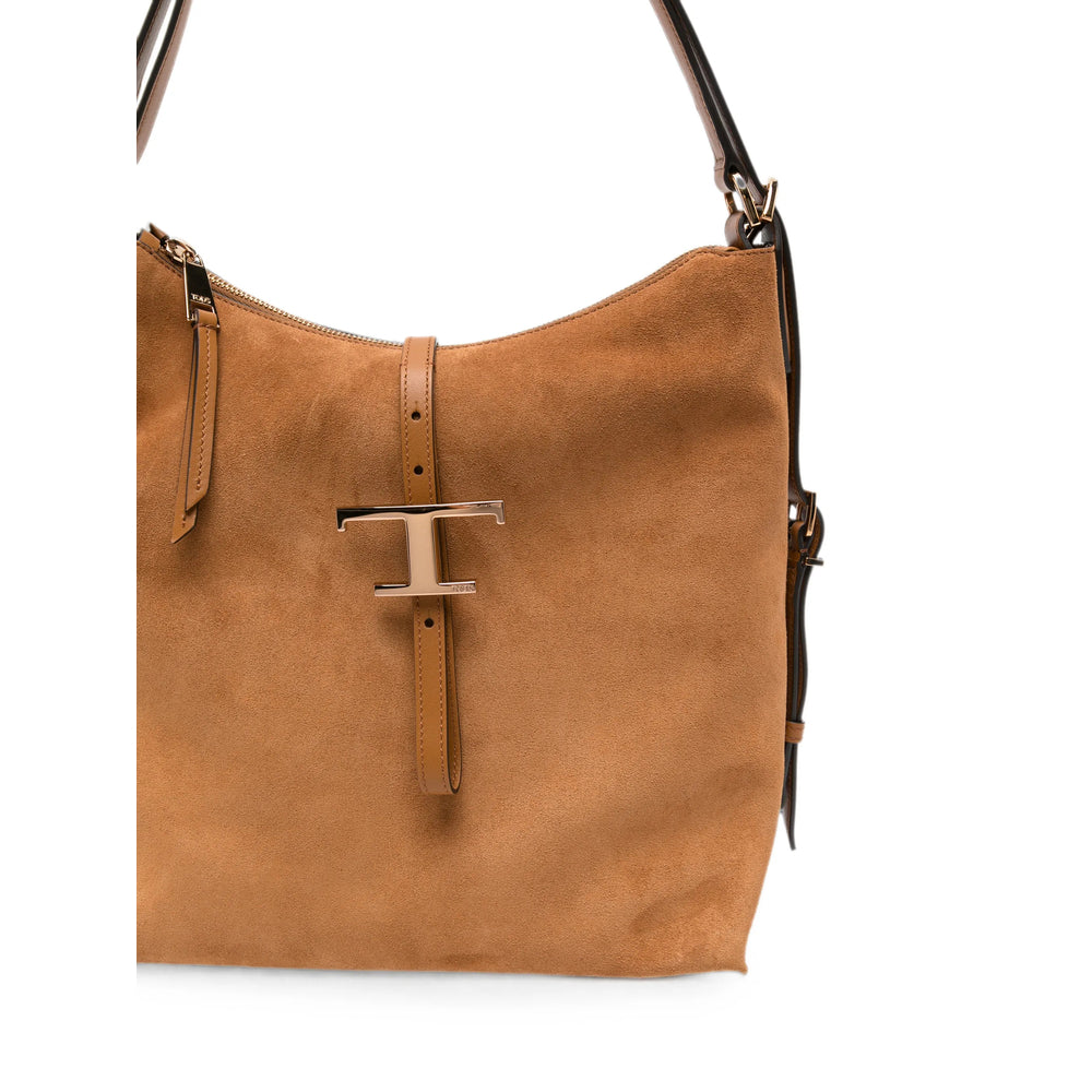 Tod's Women Small T Timeless Suede Shoulder Bag TOD'S